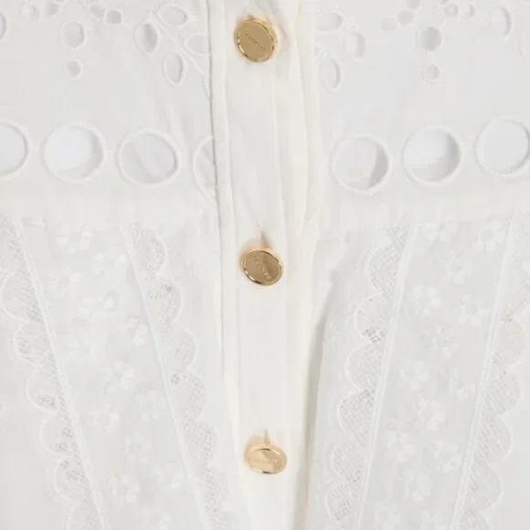 NWT Sandro White Tiered Maxi Skirt - Picture 4 of 4